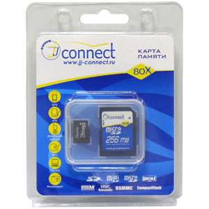 Карта памяти JJ-Connect microSD 256Mb (TransFlash)